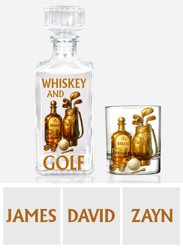 Whiskey & Golf – Personalisiertes Golf-Whiskeyglas