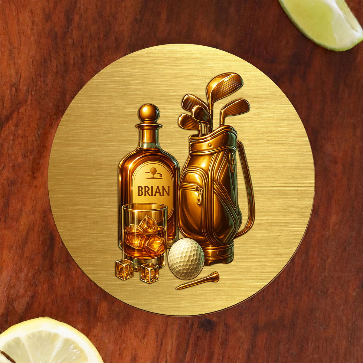 Whiskey & Golf – Personalisiertes Golf-Whiskeyglas