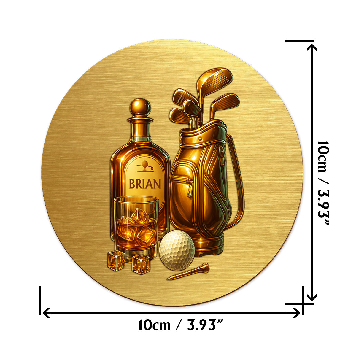 Whiskey & Golf – Personalisiertes Golf-Whiskeyglas