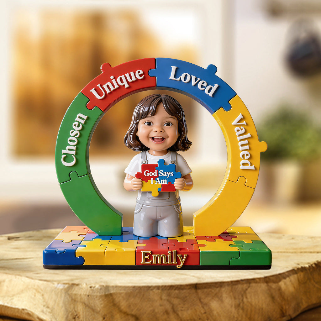 Autism Awareness, Gift For Them - Personalized Autism Awareness Custom Shaped Acrylic Plaque