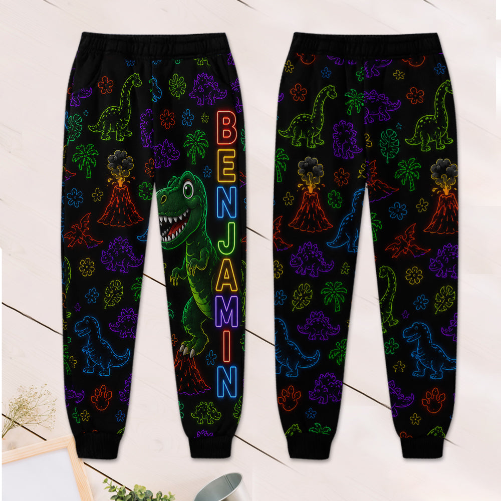 Neon Style Gift For Kids - Personalized Kid Kid Hoodie & Kid Jogger Sweatpants