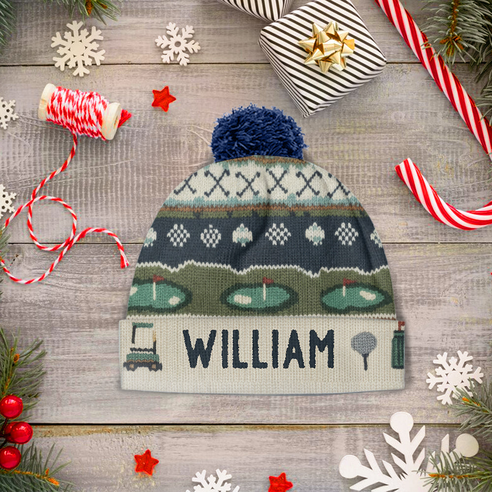 Golf Winter - Personalisierte Golfmütze