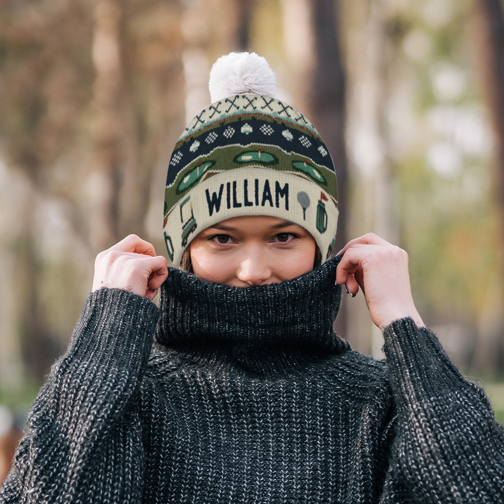 Golf Winter - Personalisierte Golfmütze