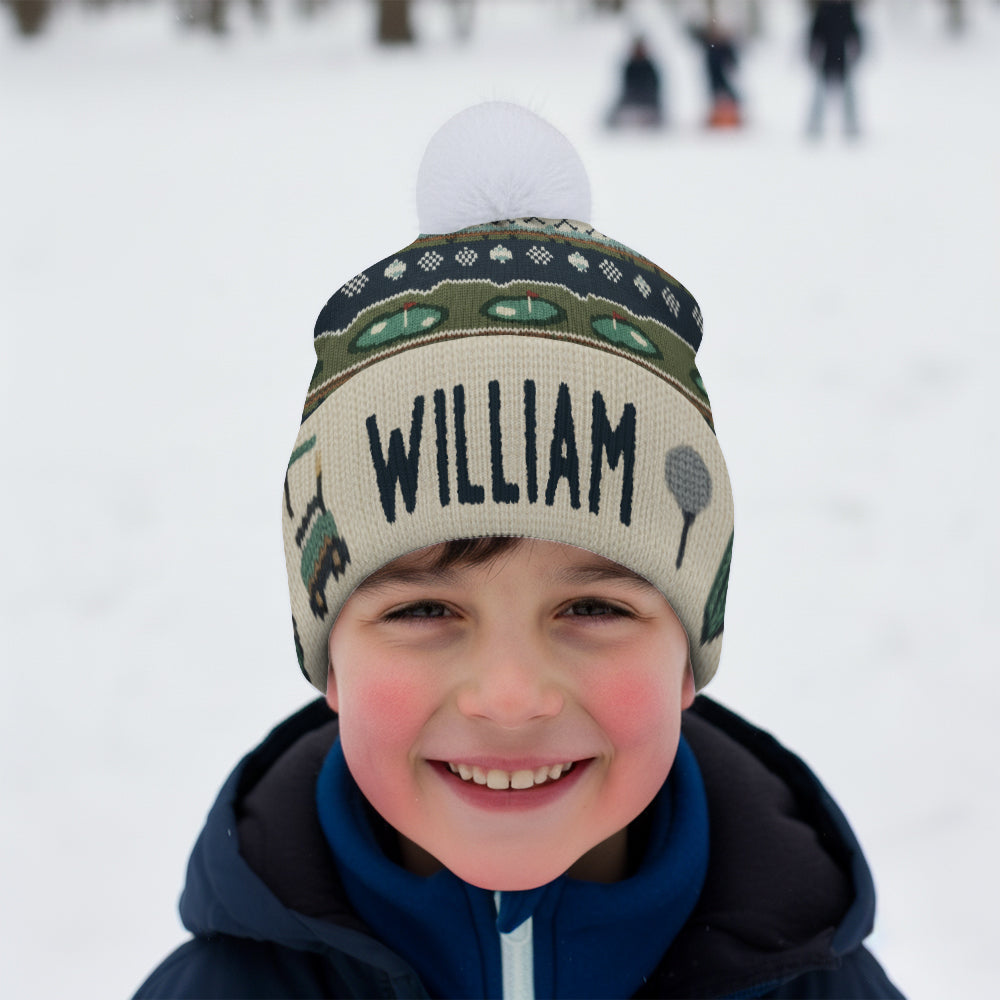 Golf Winter - Personalisierte Golfmütze