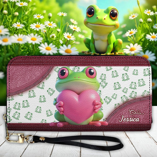 Love Frog – Personalisierte Frosch-Ledergeldbörse