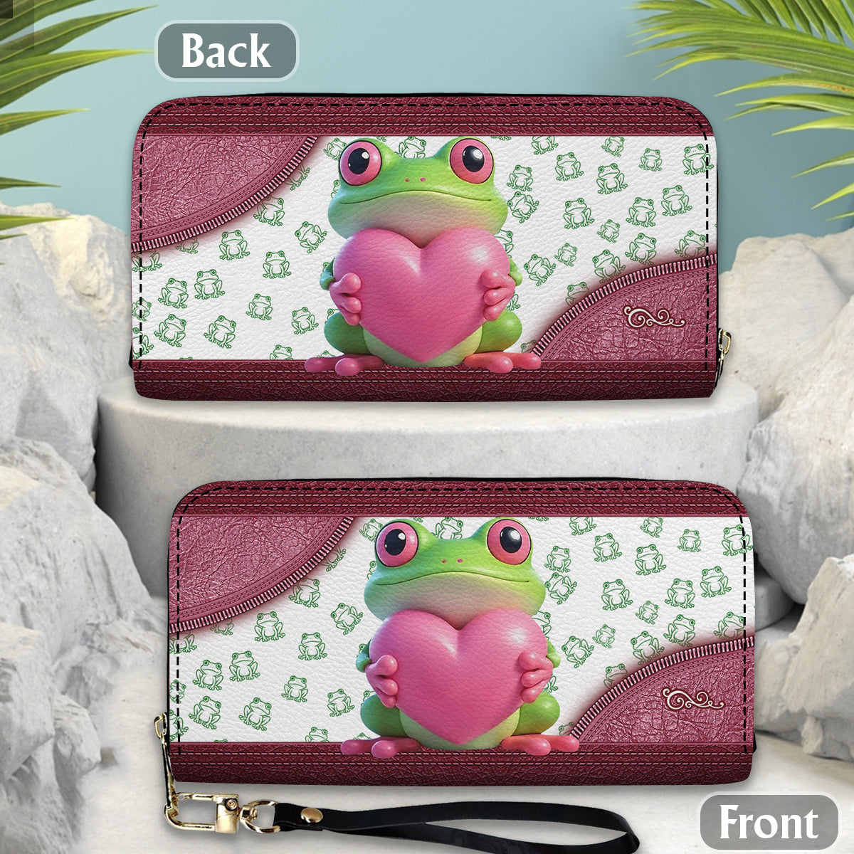 Love Frog – Personalisierte Frosch-Ledergeldbörse