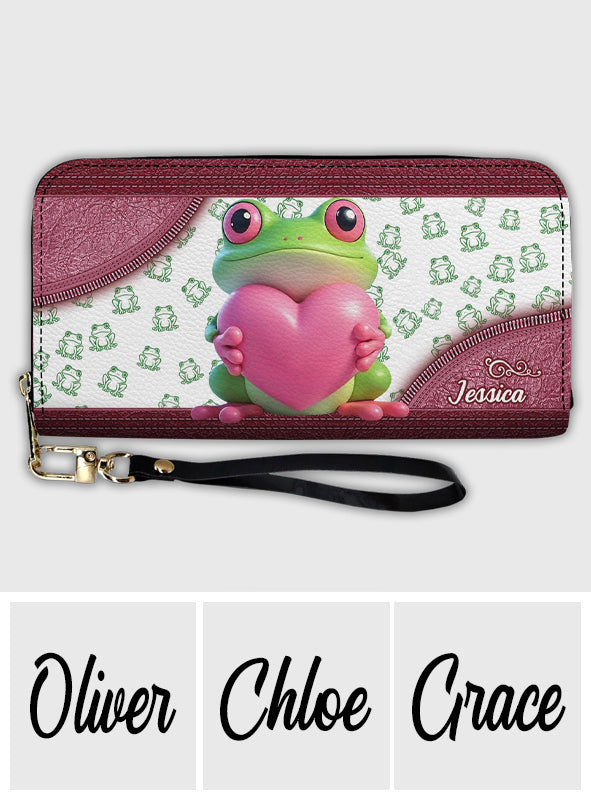 Love Frog – Personalisierte Frosch-Ledergeldbörse