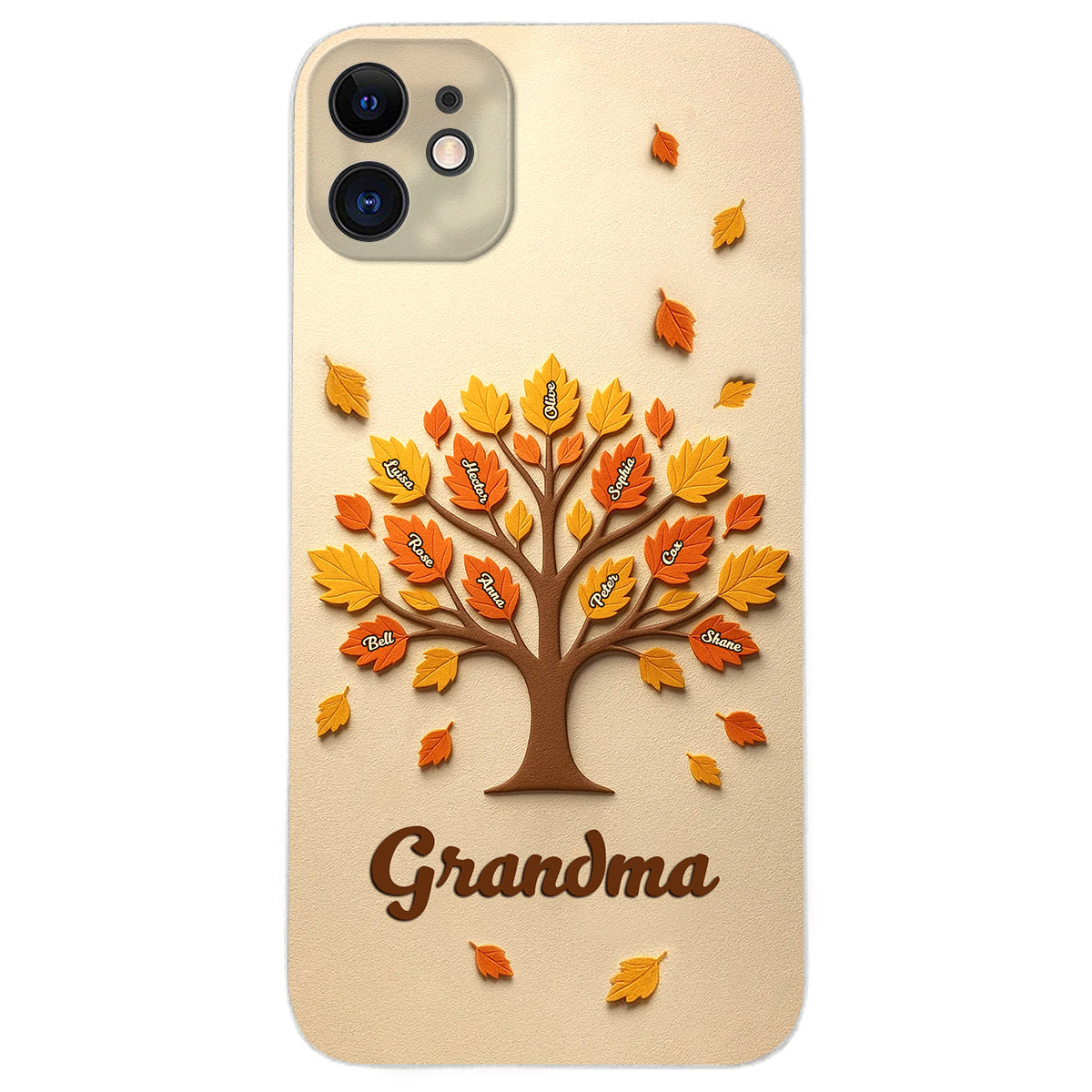 Mom Grandma Tree - Personalized Mother Leather Phone Case