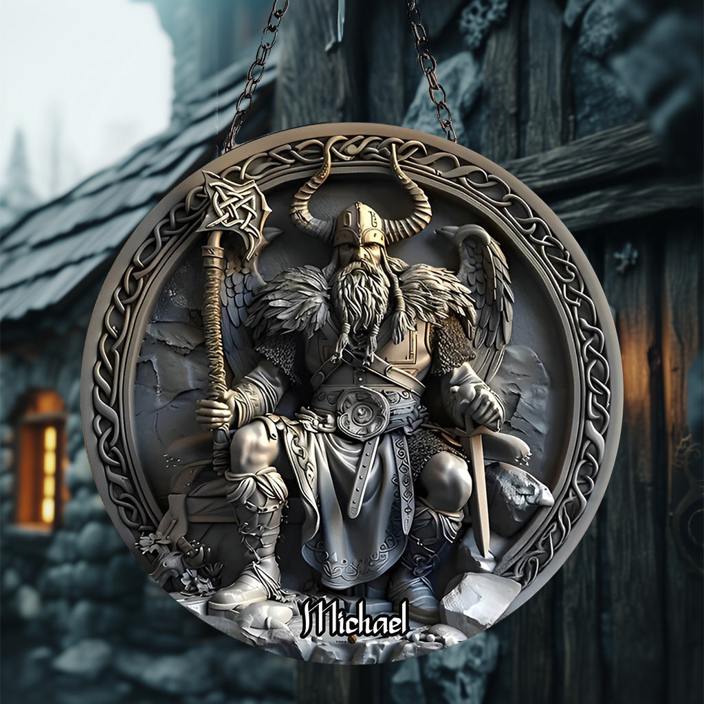 Wikinger – Personalisiertes rundes Wikinger-Metallschild