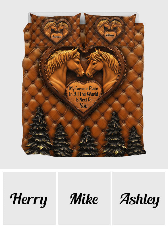 Next To You – Personalisierte Pferde-Bettwäschegarnitur