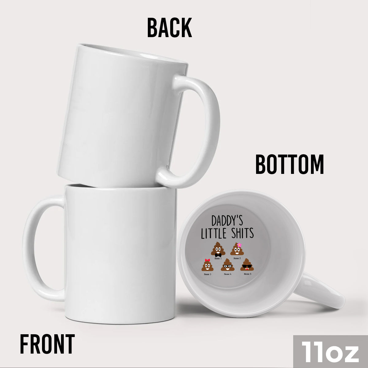 Papas kleine Lieblinge – Personalisierte Tasse mit versteckter Vaterbotschaft