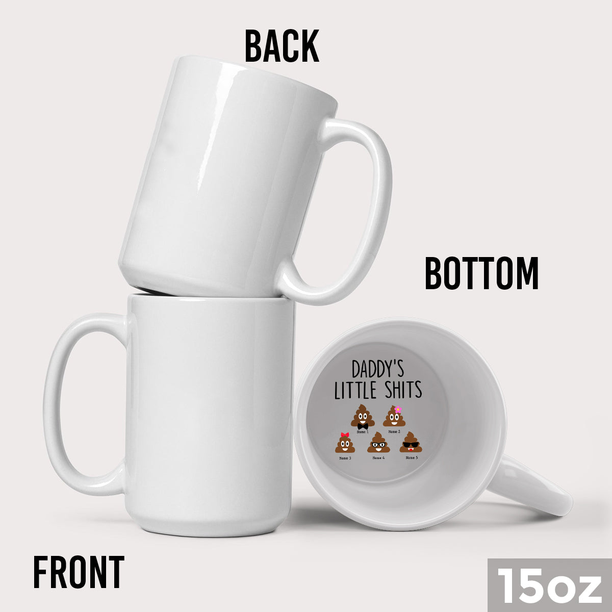Papas kleine Lieblinge – Personalisierte Tasse mit versteckter Vaterbotschaft