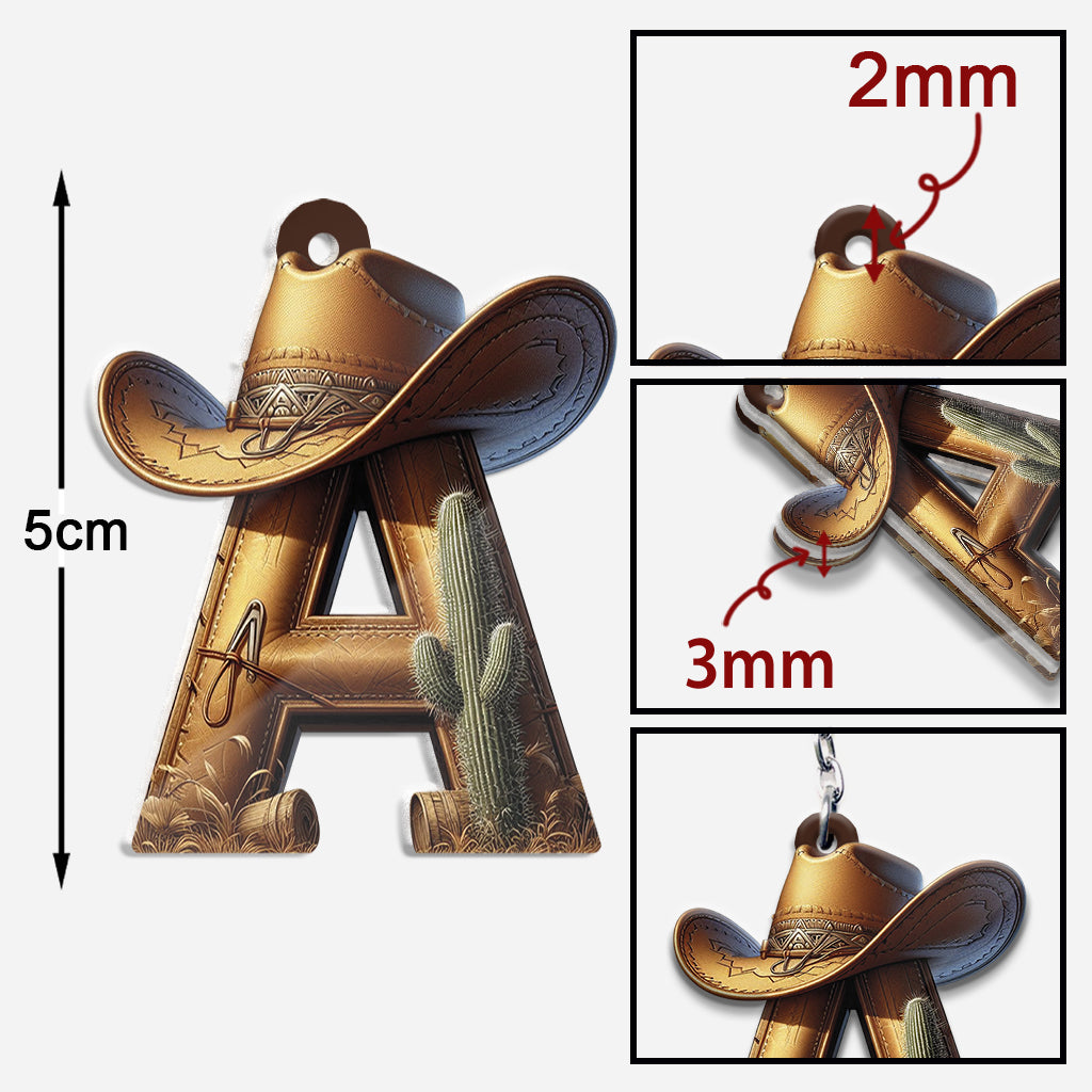 Western-Buchstabe – Personalisierter Schlüsselanhänger