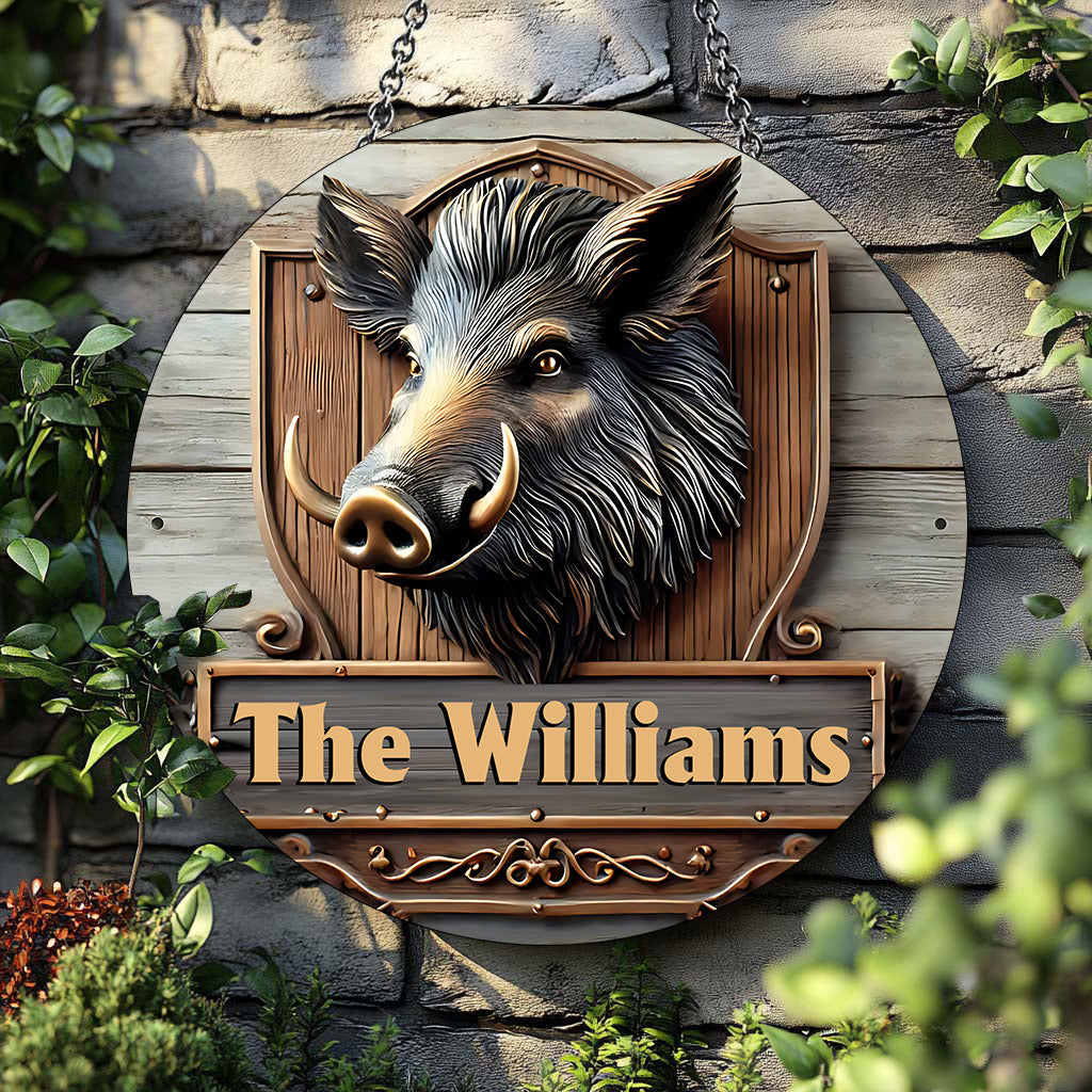 Liebe zur Jagd – Personalisiertes Jagd-Rundholzschild