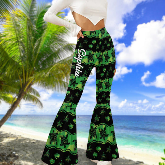 Niedliche Wellen – personalisierte Leggings mit Schildkrötenmuster