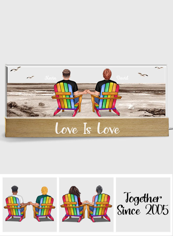 Liebe ist Liebe – Personalisierte LED-Nachtleuchte zur Unterstützung der LGBTQ+-Community