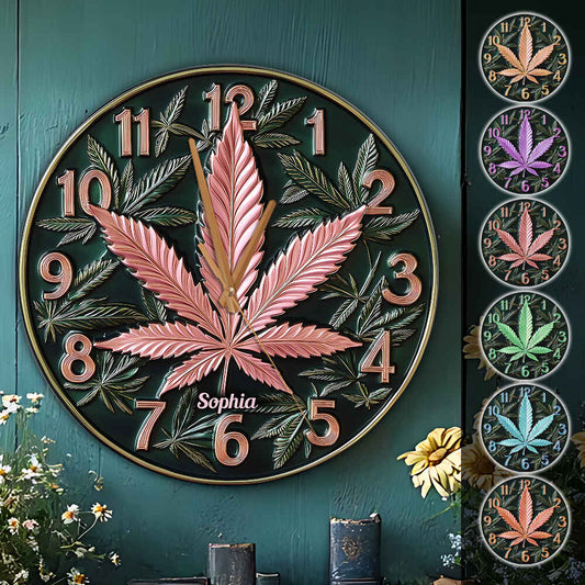Irgendwo ist 420 – Personalisierte Weed-Wanduhr