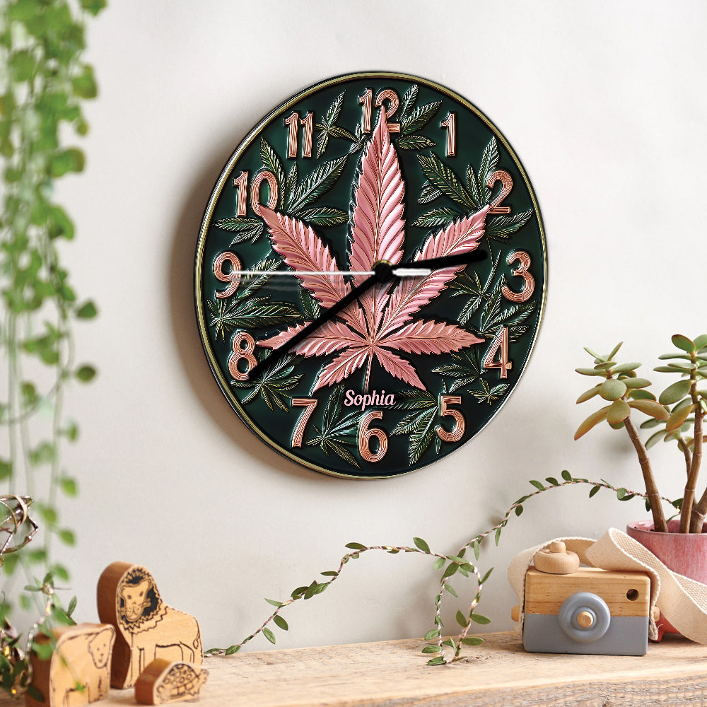 Irgendwo ist 420 – Personalisierte Weed-Wanduhr