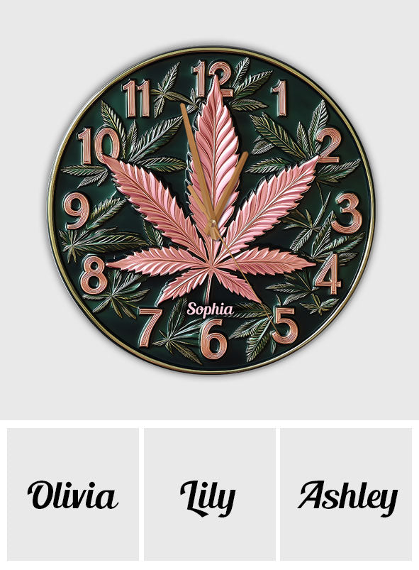Irgendwo ist 420 – Personalisierte Weed-Wanduhr