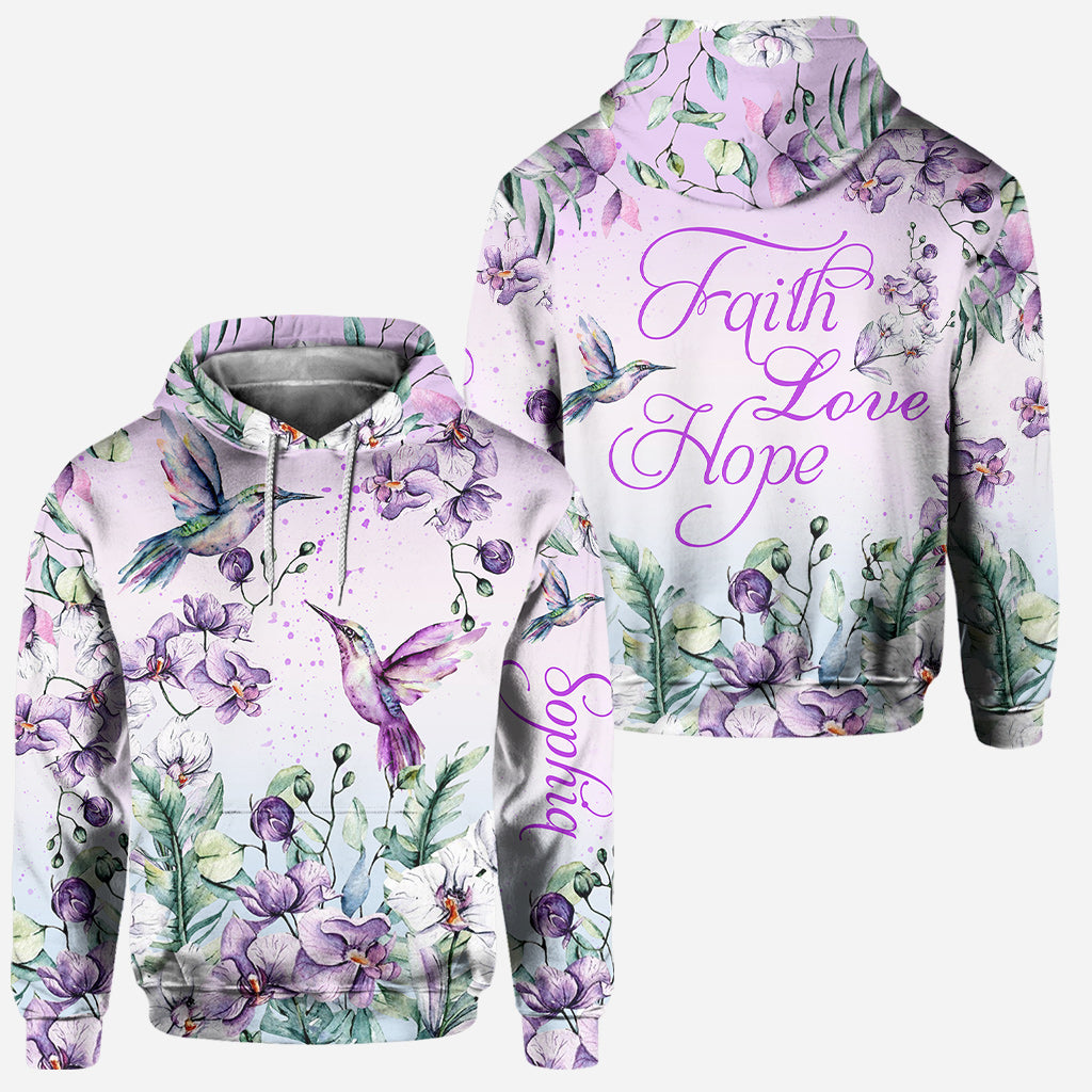 Glaube, Hoffnung, Liebe – Personalisierter christlicher Hoodie und Leggings