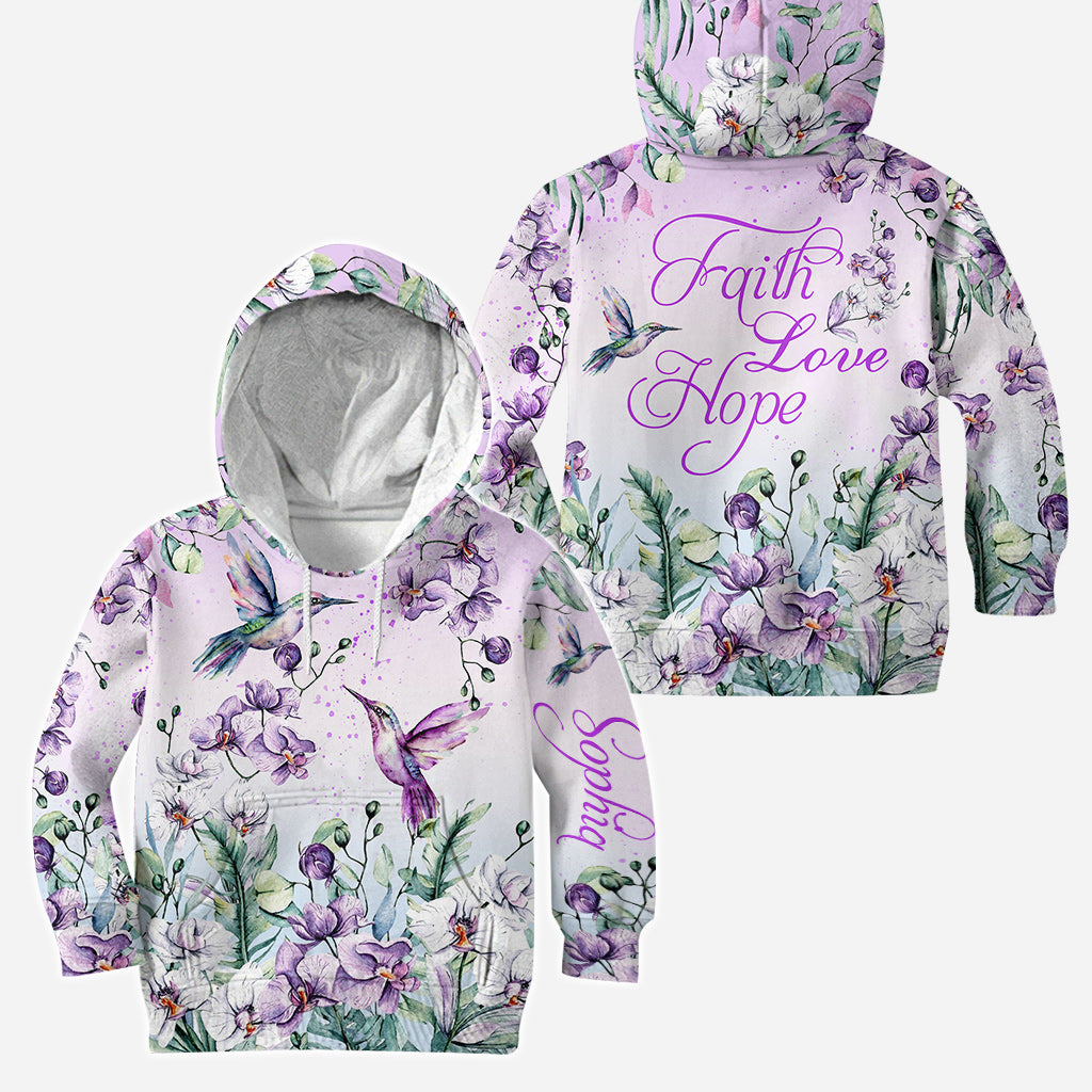 Glaube, Hoffnung, Liebe – Personalisierter christlicher Hoodie und Leggings