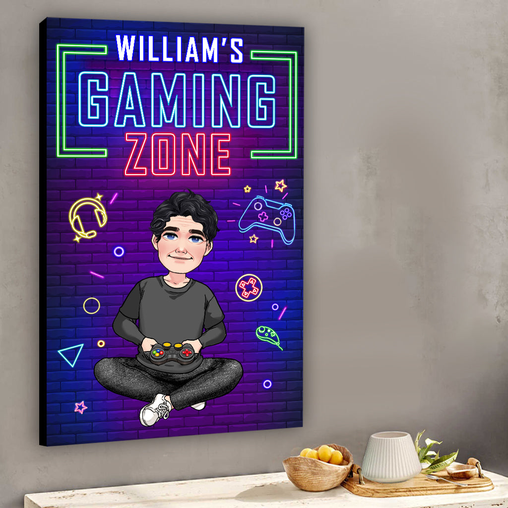 Gaming Zone – Personalisierte Videospiel-Leinwand und Poster