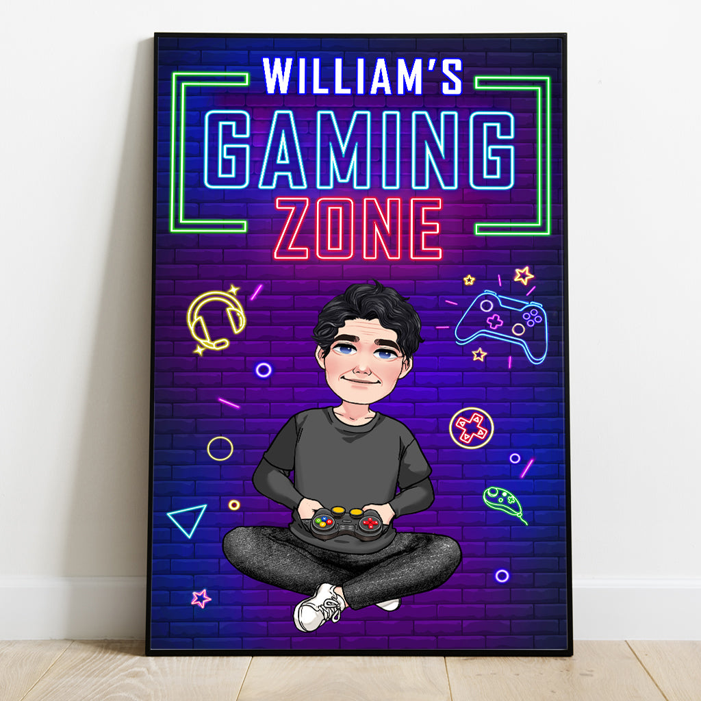 Gaming Zone – Personalisierte Videospiel-Leinwand und Poster