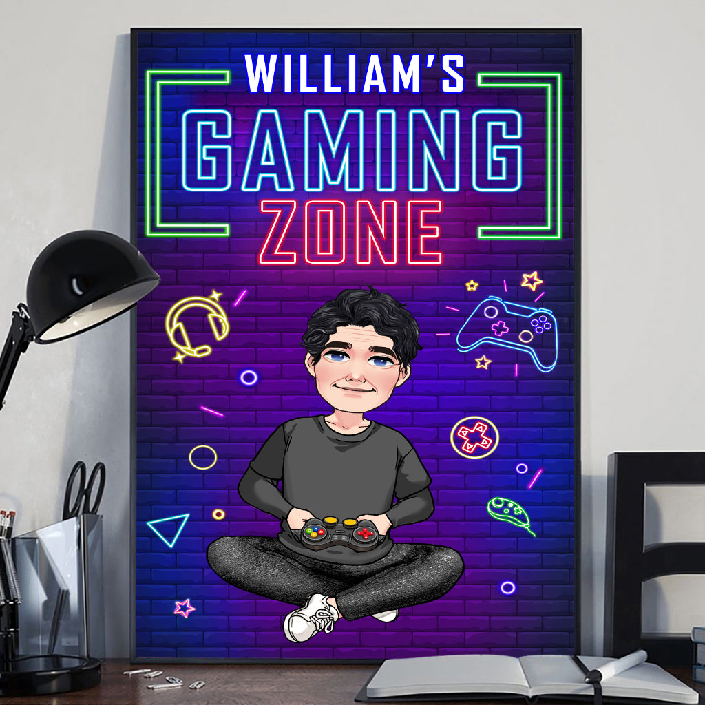 Gaming Zone – Personalisierte Videospiel-Leinwand und Poster