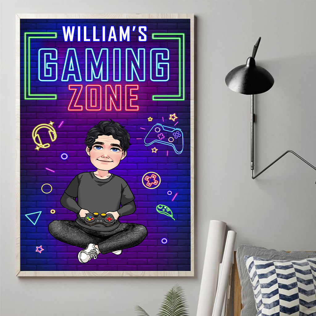 Gaming Zone – Personalisierte Videospiel-Leinwand und Poster