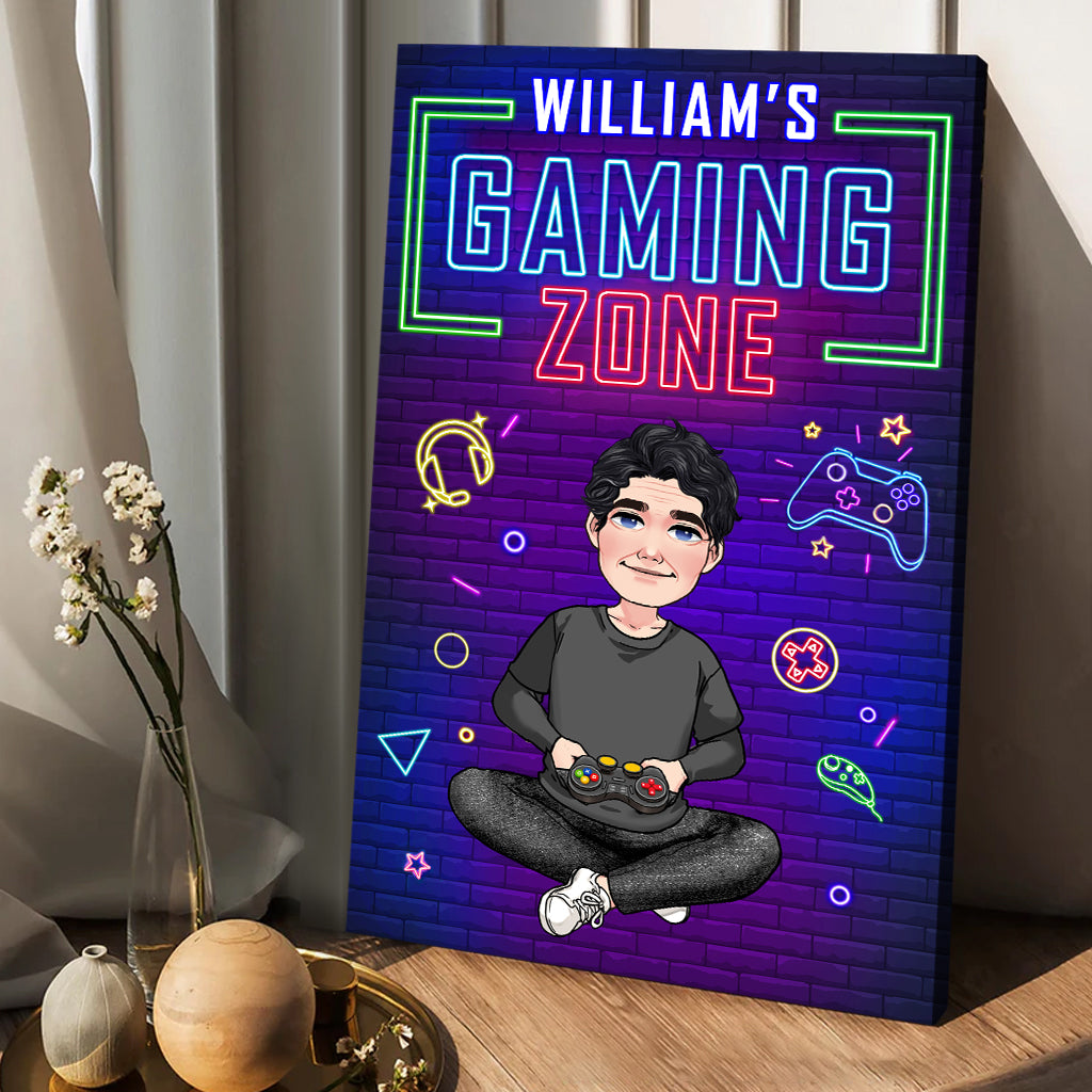 Gaming Zone – Personalisierte Videospiel-Leinwand und Poster