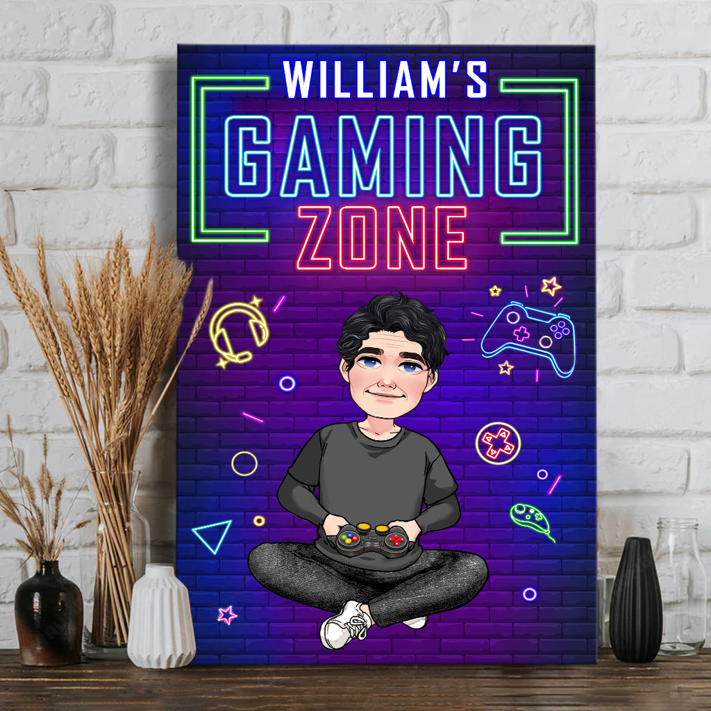 Gaming Zone – Personalisierte Videospiel-Leinwand und Poster