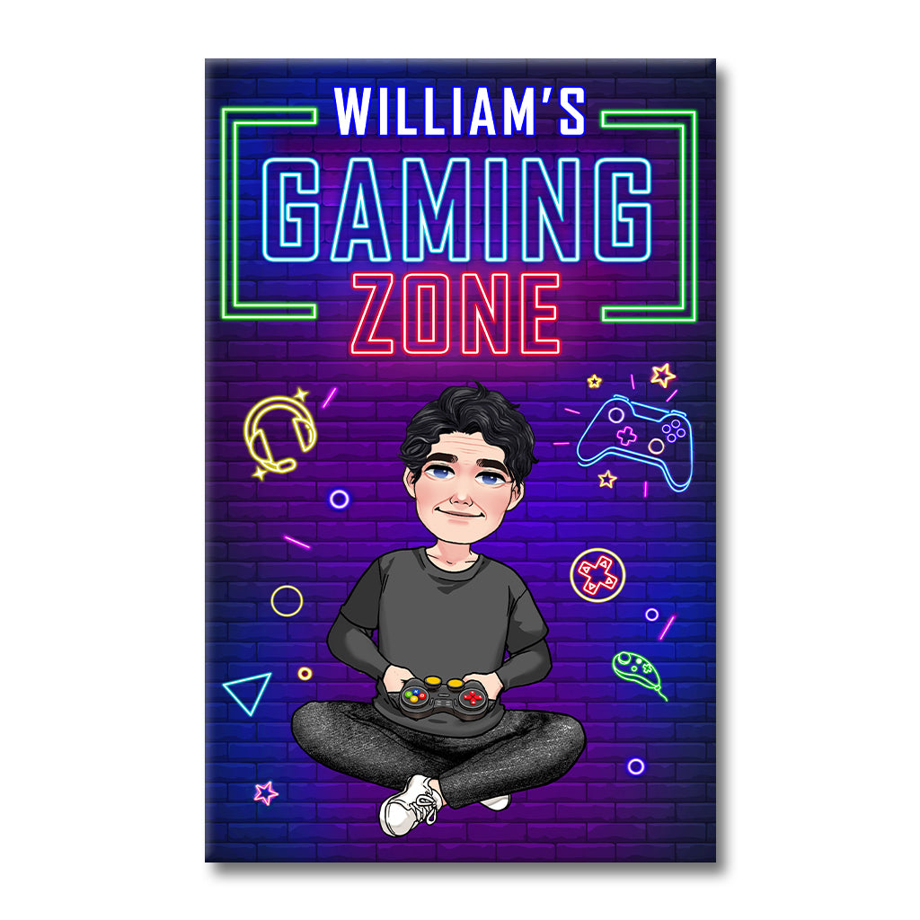Gaming Zone – Personalisierte Videospiel-Leinwand und Poster