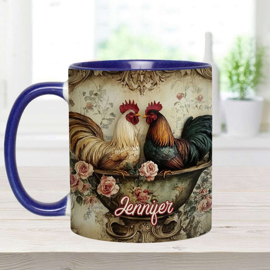 Love Rooster - Personalized Farmer Accent Mug