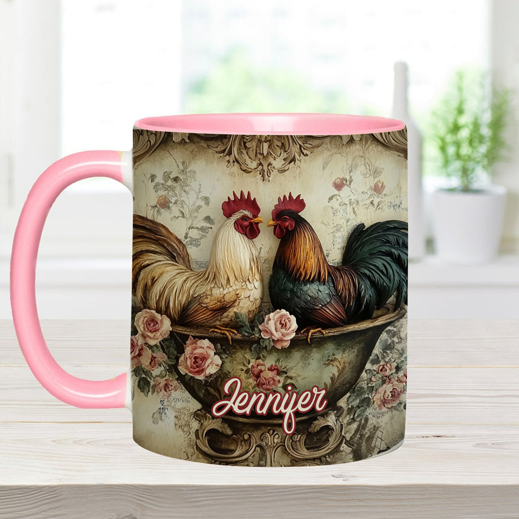 Love Rooster - Personalized Farmer Accent Mug