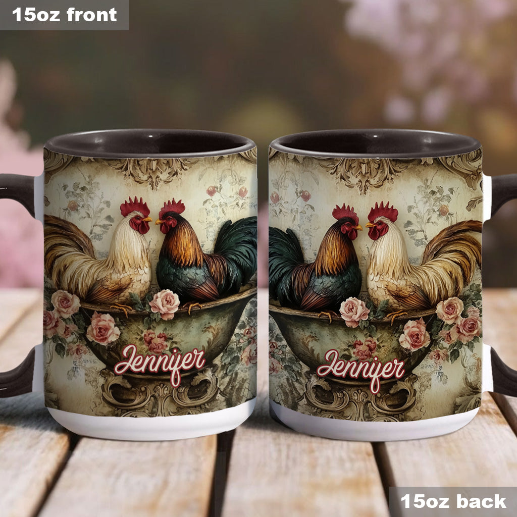 Love Rooster - Personalized Farmer Accent Mug