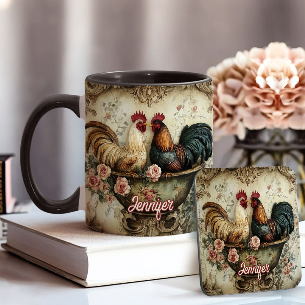 Love Rooster - Personalized Farmer Accent Mug