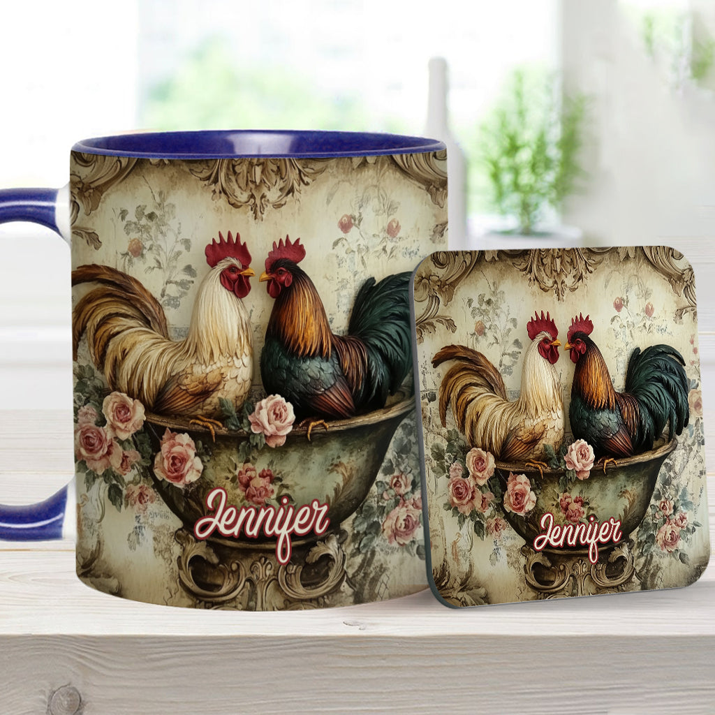 Love Rooster - Personalized Farmer Accent Mug