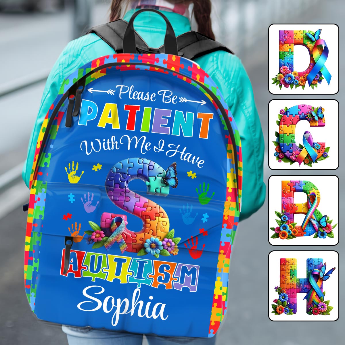 Be Kind To Me - Personalized Autism Awareness Backpack