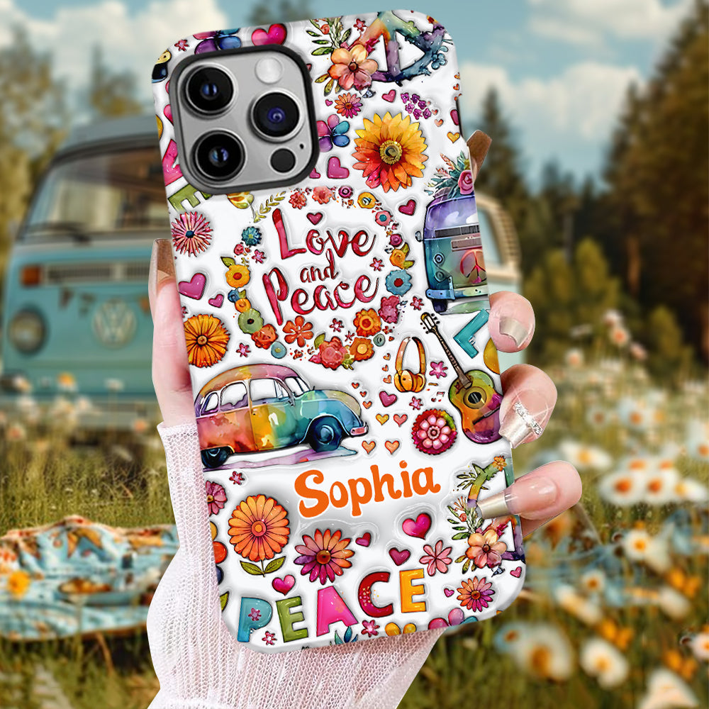 Hippie Soul – Personalisierte Handyhülle mit Hippie-Vollbilddruck