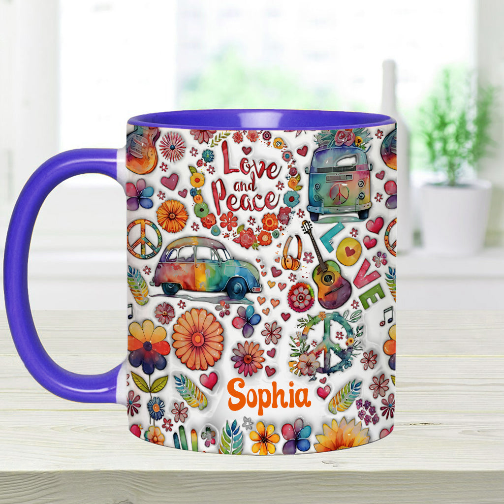 Hippie Soul – Personalisierte Tasse mit Hippie-Akzent