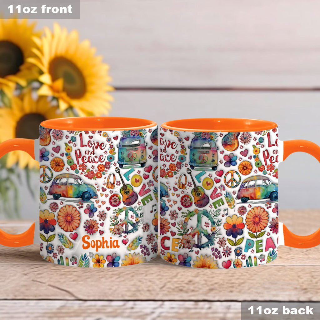 Hippie Soul – Personalisierte Tasse mit Hippie-Akzent
