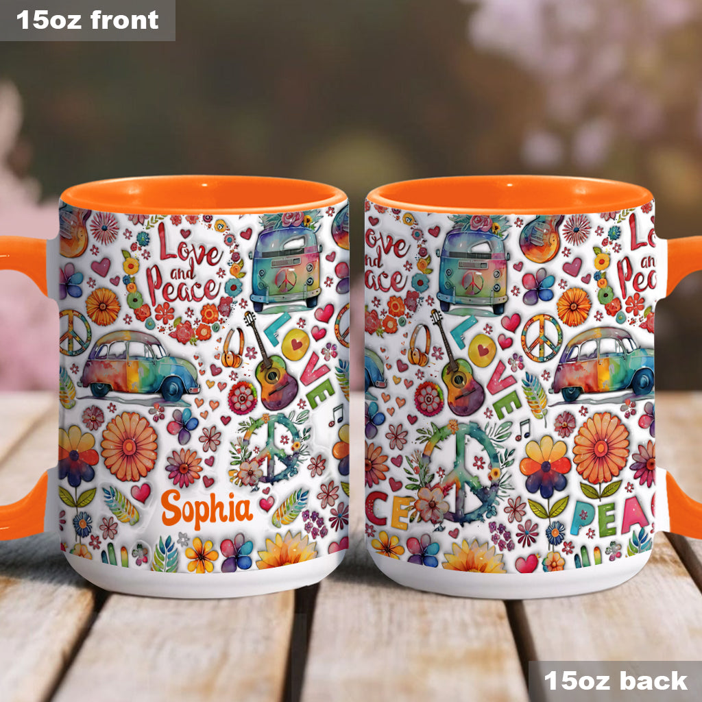 Hippie Soul – Personalisierte Tasse mit Hippie-Akzent