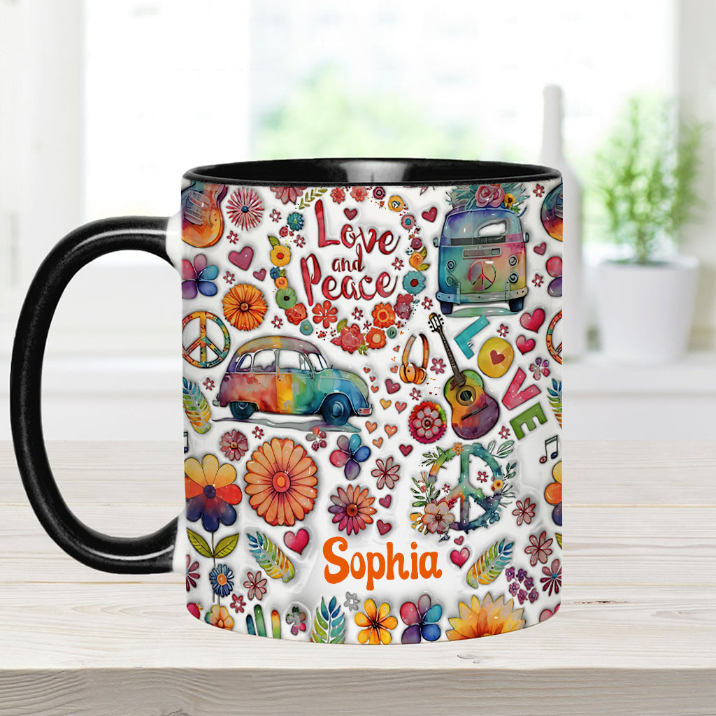 Hippie Soul – Personalisierte Tasse mit Hippie-Akzent