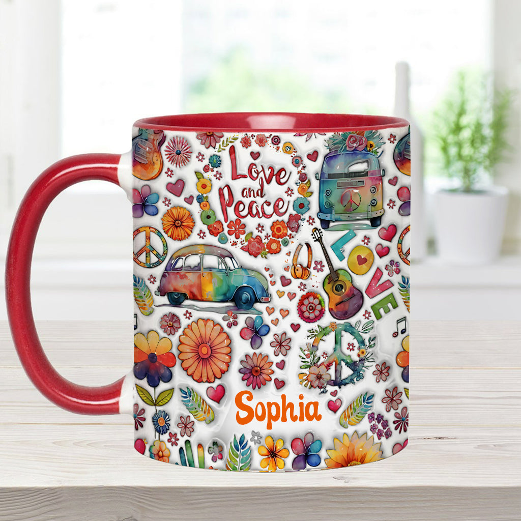 Hippie Soul – Personalisierte Tasse mit Hippie-Akzent