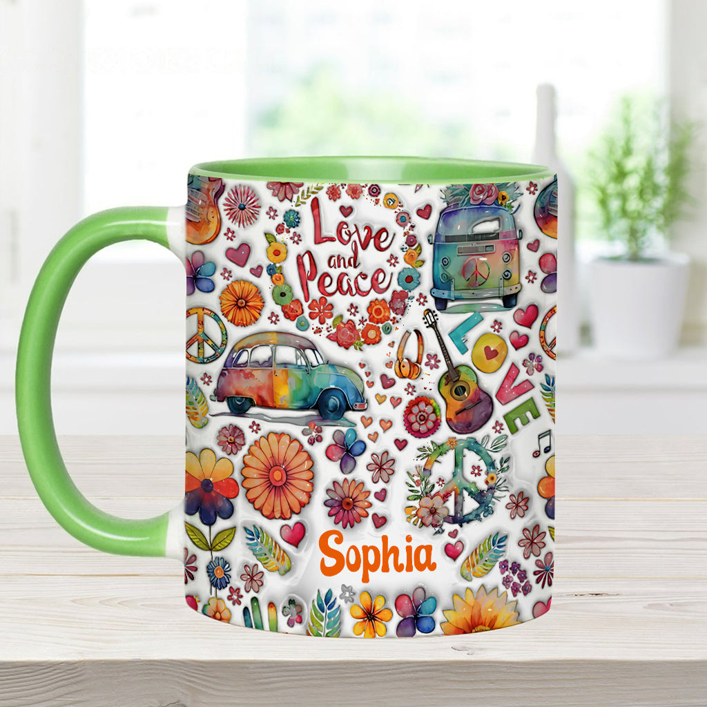 Hippie Soul – Personalisierte Tasse mit Hippie-Akzent