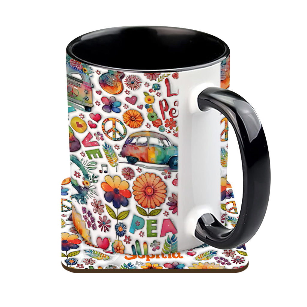 Hippie Soul – Personalisierte Tasse mit Hippie-Akzent