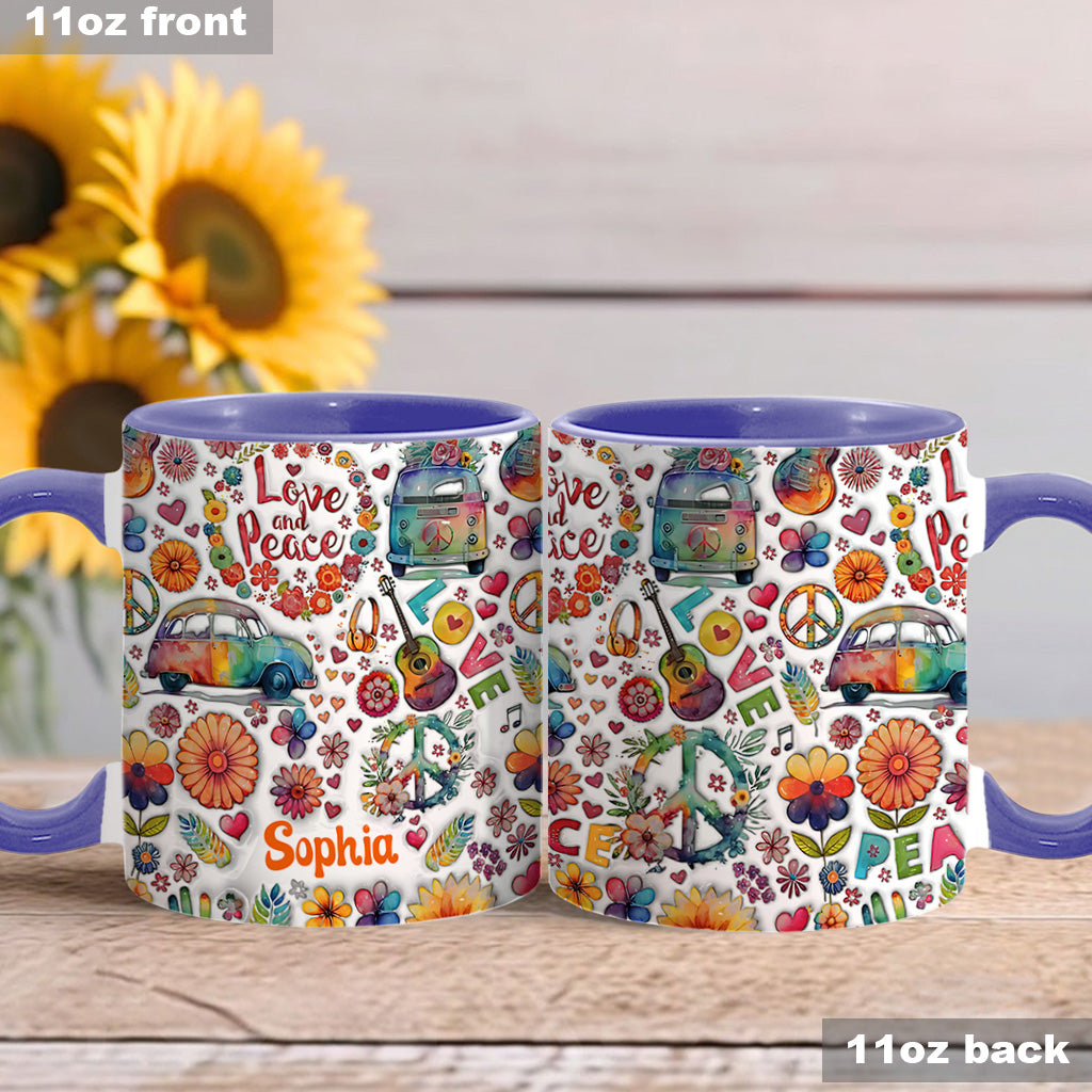 Hippie Soul – Personalisierte Tasse mit Hippie-Akzent