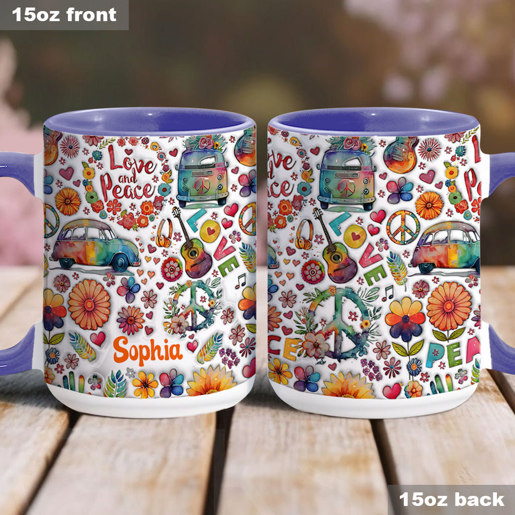 Hippie Soul – Personalisierte Tasse mit Hippie-Akzent