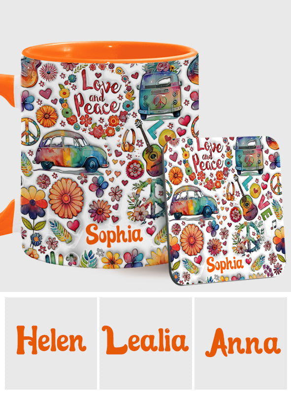 Hippie Soul – Personalisierte Tasse mit Hippie-Akzent