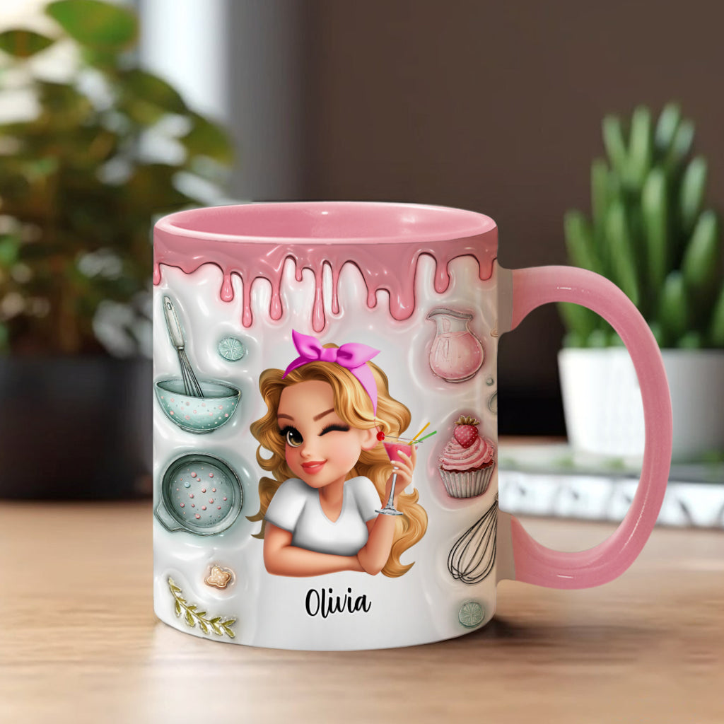 Ich backe gern & vielleicht 3 Personen - Personalisierte Tasse mit Backmotiv